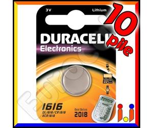 10 PILE DURACELL LITHIUM CR1616 3v CR 1616 LITIO DL1616 Pila Batterie batteria