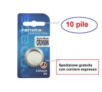 10 PILE LITIO CR2450N 3V RENATA Made in Svizzera