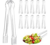 10 pinze da servizio in plastica per buffet, pinze da cucina, in plastica usa e getta per buffet, feste alimentari, gelati, antipasti, insalate, catering