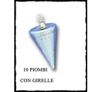 10 piombi a cono con girella piombo surfcasting lancio tecnico bolentino surf