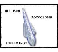 10 piombi roccobomb anello inox pesca surfcasting lancio tecnico surf casting