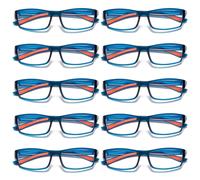 10 Pk Unisex da Uomo Blu Luce Blocco Occhiali da Lettura Nero Blu Telaio