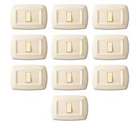 10 Placche, 1 modulo/posto, Compatibile Con BTicino Magic, avorio, Placca arrotondata, Plastica di alta qualità, 100% compatibile con supporti e moduli originali