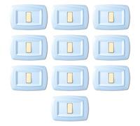 10 Placche, 1 modulo/posto, Compatibile Con BTicino Magic, azzurro pastello, Placca arrotondata, Plastica di alta qualità, 100% compatibile con supporti e moduli originali