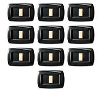 10 Placche, 1 modulo/posto, Compatibile Con BTicino Magic, nero, Placca arrotondata, Plastica di alta qualità, 100% compatibile con supporti e moduli originali