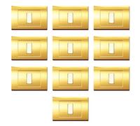 10 Placche, 1 modulo/posto, Compatibile Con BTicino Magic, oro, Placca squadrata, rettangolare, Plastica di alta qualità, 100% compatibile con supporti e moduli originali