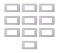 10 Placche, 4 moduli/posti, Compatibile Con Vimar Plana, colore bianco bianca, Placche In plastica di alta qualità, 100% compatibile con i supporti e i moduli originali