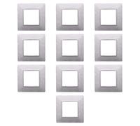 10 Placche in plastica satinata, 2 moduli/posti, Compatibile Con Vimar Plana, colore bianco satinato, Placca In plastica satinata di alta qualità, 100% compatibile con supporti e moduli originali