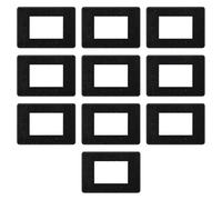 10 Placche Slim, 3 moduli/posti, Compatibile Con BTicino Axolute Air, nero brillante, Placca ultra sottili, Plastica di alta qualità, 100% compatibile con supporti e moduli originali