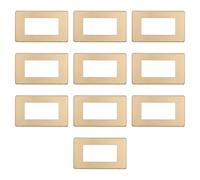 10 Placche Slim, 4 moduli/posti, Compatibile Con BTicino Axolute Air, oro, Placca ultra sottili, Plastica di alta qualità, 100% compatibile con supporti e moduli originali