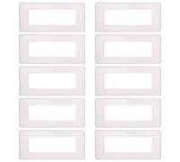 10 Placche Slim, 6 moduli/posti, Compatibile Con BTicino Axolute Air, bianco bianca, Placca ultra sottili, Plastica di alta qualità, 100% compatibile con supporti e moduli originali