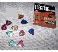 10 Plettri + muta completa corde per chitarra elettrica