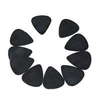 10 plettri per chitarra elettrica, acustica o basso, 0,5 mm, in celluloide, colore nero, per chitarra elettrica, acustica o basso, plettri e porta plettri