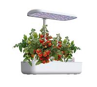 10-Pod Indoor Herb Garden Kit Hydroponic Germination System with Adjustable LED Lamp Starter Kit for Plants Vegetables Fruits
