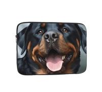 10 Pollice Laptop Sleeve Bag Impermeabile Antiurto Laptop Case Bag Rottweiler Cani Tongue Head Computer Pelle Borse Leggero Tablet Custodia da trasporto