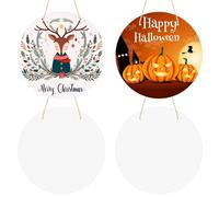 10 pollici alluminio sublimazione porta grucce set, 4 segni in metallo bianco per arte personalizzata fai da te