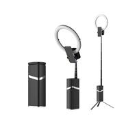 10 Pollici Portatile LED Ring Fill Light Treppiede Desktop Regolabile Telecomando Lampada per Live Streaming Nero