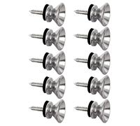 10 pomelli per tracolla per chitarra, cintura di sicurezza, lucchetto, ukulele acustico, banjo, basso, facile da installare