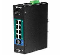 TRENDnet Switch TI-PG102I – 10 porte Gigabit PoE, L2 gestito, guida DIN, industriale