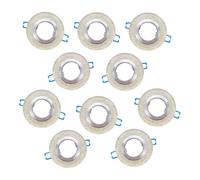 10 porta faretto da incasso supporto ghiera alluminio portafaretti vetro oro p15