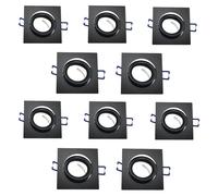 10 porta faretto da incasso supporto quadrato portafaretto gu10 p20 nero