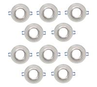 10 porta faretto da incasso supporto tondo portafaretti vetro color argento p15