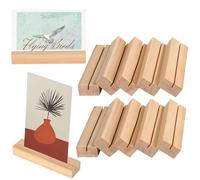 10 Portacarte in Legno - Porta Menu da Tavolo, in Faggio, 105×25×15 mm, come Portacarte, Portamenu, Portacartoline, per Matrimoni, Feste, Ristoranti ecc