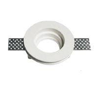 10 PORTAFARETTI TONDO DA INCASSO IN GESSO PER FARETTI GU10 e GU5.3