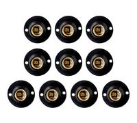 10 portalampada E14 per lampadari, presa piatta bianca e nera in PBT + metallo, compatibile con piccole sorgenti luminose, 100-230 V