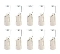 10 Portalampada Termoplastica LED E14 Portalampada Bianca per FintaCandela