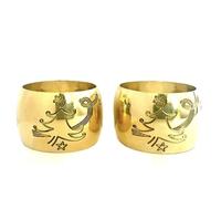 10 Portatovaglioli da Tavola Singoli in Oro con Albero di Natale - Set di 10 Eleganti Portatovaglioli in Metallo per la Tavola di Natale - Set Natalizio Robusto da 10 Pezzi (10)