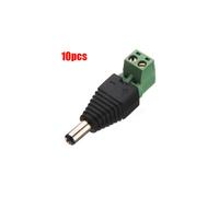 10 Potenza Maschio Jack 5,5 millimetri X 2,1 millimetri Camera Connettore Adattatore Cavo spina CCTV DVR
