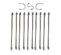 10 prolunghe for ugelli nebulizzatori flessibili da 3/16" e asta nebulizzatrice in ottone 20 cm, estesa pieghevole for raccordi di nebulizzazione ad alta pressione