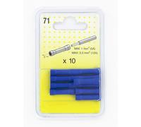 10 Prolunghe Per Capicorda Cilindrici Blu Da 5 Mm