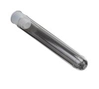 10 provette da 12 x 75 mm, in plastica dura, riutilizzabili, con tappi a pressione, trasparenti, economiche e durevoli, design pratico