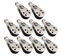 10 pulegge in acciaio inox con ruote in nylon sicure e per una costruzione durevole per un uso sicuro in nautica e kayak (304)