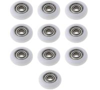 10 pulegge in nylon con cuscinetto a sfera per doccia, porta, finestra, cassetto, facile da usare, trasportatori scorrevoli, rulli per cuscinetti a ruota
