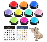 10 pulsanti di registrazione vocale per cani pulsanti di comunicazione per registrare risposte buzzer, per bambini gioco di studio, allenamento per animali domestici