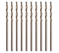 10 punte da trapano HSS ad alta velocità in acciaio per fori in lega di acciaio, metalli non ferrosi, ghisa, plastica dura