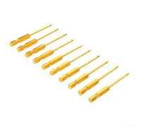 10 punte da trapano in carburo rivestite in oro da 3 mm per forare piastrelle di vetro, specchi, ceramica e marmo, adatte per trapani elettrici e manuali