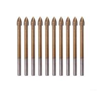 10 punte da trapano per piastrelle e vetro, 6 mm, con testa a croce, progettate per forare efficacemente piastrelle di ceramica e vari materiali per pareti