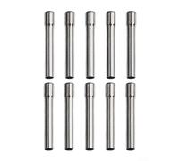 10 punte di guida per pesca compatibili con canne cave, realizzate in robusto acciaio inossidabile e ceramica resistente all'usura (2,1 mm)