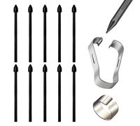 10 punte di ricambio per Samsung S Pen, pennino capacitivo di ricambio con pinzetta, compatibile con Remarkable 1/2, Galaxy Tab S9/S9+/S8/S7/S6 Lite/S6/S22U/S23Ultra/S25U/Note 20 Ultra, nero