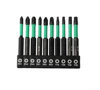 10 punte per cacciavite a croce PZ2 PH2 per T20 per T25 con maggiore assorbimento della coppia