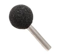 10 punte per smerigliatura a sfera, 6 mm x 25 mm, con testa a mola, in corindone marrone, per levigatura fai da te in ceramica, pietra, metallo, fai da te (nero)