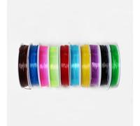 10 pz 0.8 mm Fly Tying Rib rotonda larve Nymph nervature Clear stretch Body Fly Tying linea filo materiali