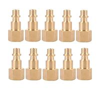 10 pz 1/4 "NPT femmina connettore in ottone tubo aria adattatore accoppiatore e spina facile da usare compressore raccordo accoppiatori