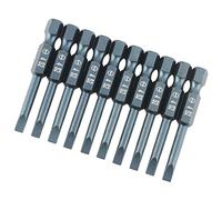 10 Pz 1/4 Pollici Codolo Esagonale 50mm S2 In Lega di Acciaio Intaglio S Bit Driver Set H6.3 * 50 * SL4mm Bit Impact Driver Bit 10 * 8 * 1