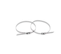 10 pz 10mm 0.39 pollici acciaio inossidabile 304 fascetta fermacavo con chiusura a zip in metallo rivestito in metallo rilevabile (Color : 10PCS, Size : 10x250mm)