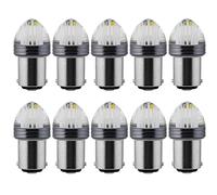 10 Pz 1156 BA15S LED Lampadina 1157 BAY15D LED Segnale di Svolta Auto Freno Luci R5W R10W 12V Automobili Lampada 1200LM,Bianca,1157 BAY15D P21 5W